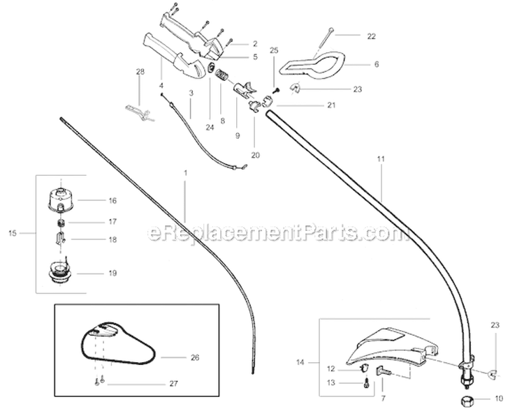 Page B Diagram and Parts List for TWISTNEDGE Type 1 Weed Eater Trimmer